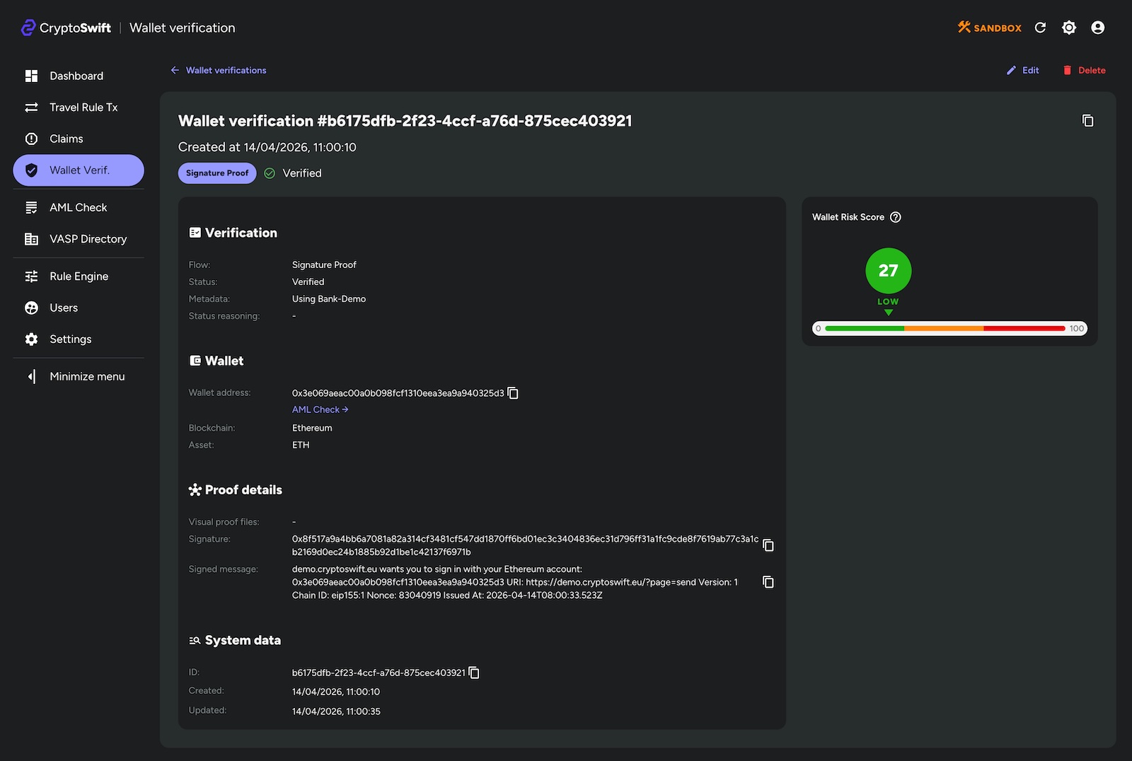 Self-Hosted Wallet Verification Made Easy - CryptoSwift